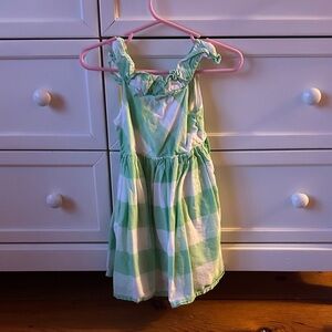Cat & Jack Green and White Checkered Kids Dress